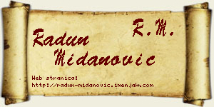Radun Midanović vizit kartica